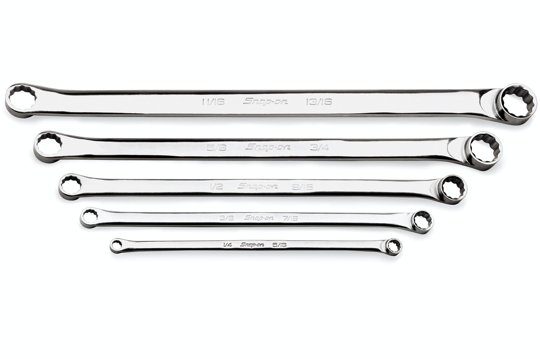 5 pc 12-Point SAE Flank Drive® High-Performance 15° Offset Box Wrench Set (1/4–13/16 5 pc 12-Point SAE Flank Drive® High-Performance 15° Offset Box Wrench Set (1/4–13/16